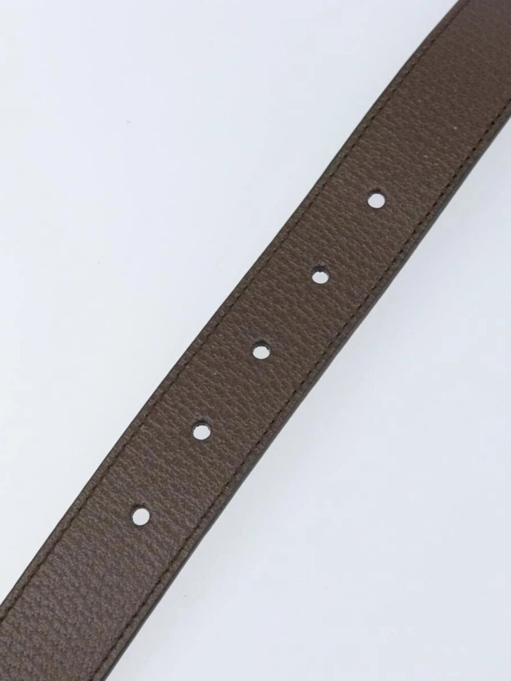 GUCCI Belt Leather 38.6" Brown Gold Auth BA11143 - Picture 8 of 10